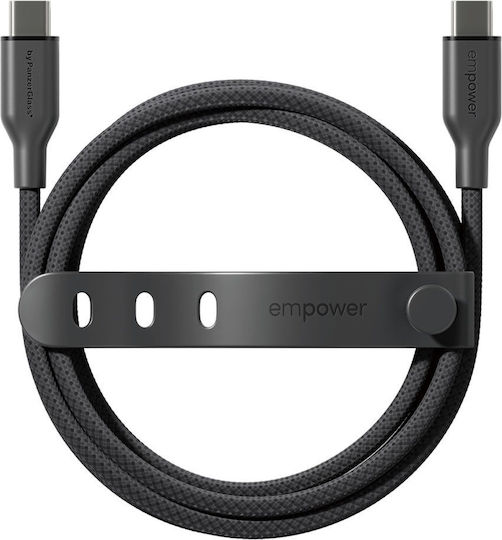 Empower by PanzerGlass USB 2.0 Кабел USB-C Мъжки - USB-C 60W Захранване PD Черен 2м EM94057