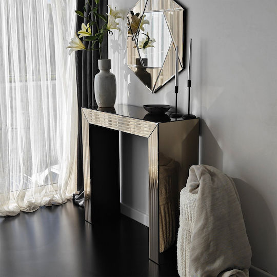 Κονσόλα 552nos2482 91x30x85cm Bronze Μοριοσανίδα Μελαμίνη