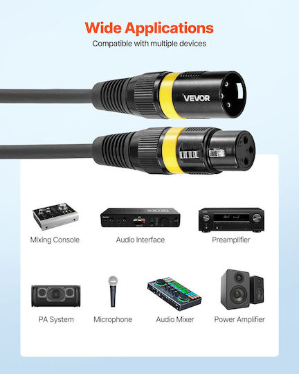 Vevor Kabel XLR-Stecker - Gold 30.48m KNYPXKNGDM10UM4WE001V9