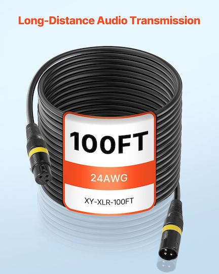 Vevor Kabel XLR-Stecker - Gold 30.48m KNYPXKNGDM10UM4WE001V9