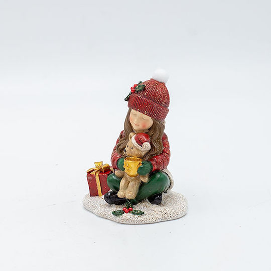 Eurolamp Decorative Polyresin Red Bear Girl 7.5x9cm