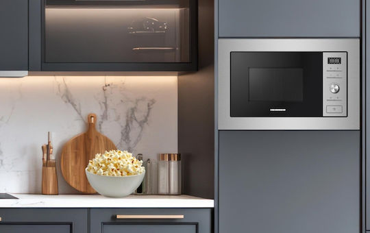 Heinner Eingebauter Mikrowellenherd mit Grill 28Es Inox