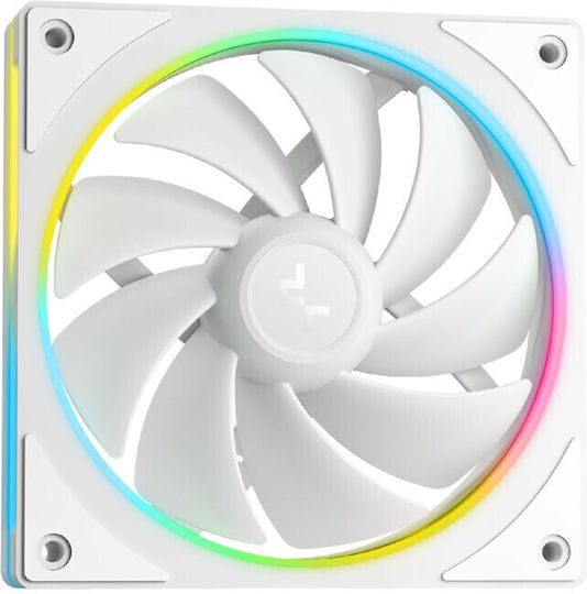 Deepcool LM240 Υδρόψυξη AIO CPU με 2 Ανεμιστήρες 120mm και RGB Φωτισμό Λευκή