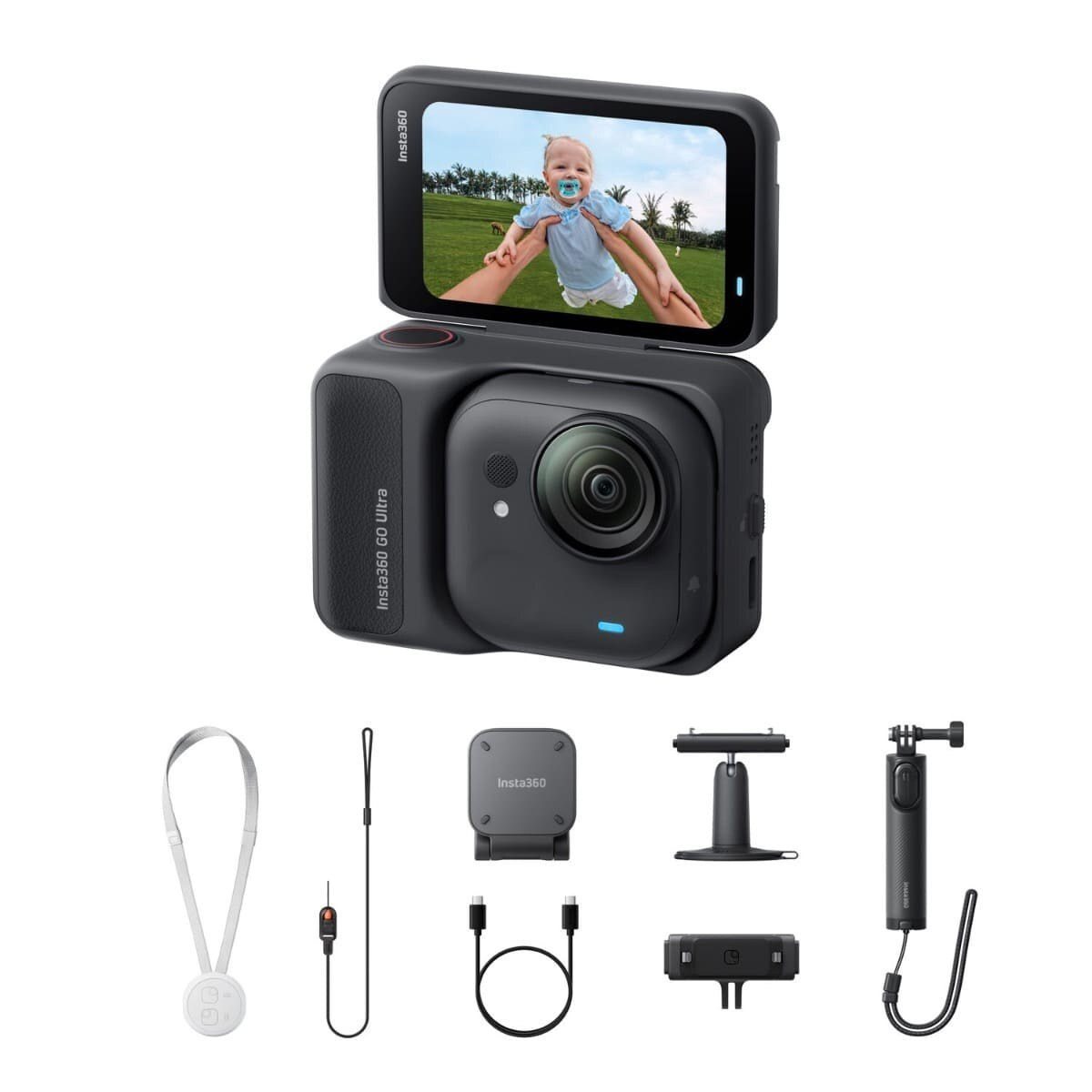 Insta360 GO Ultra Action Camera 4K Ultra HD Υποβρύχια Creator Bundle με Οθόνη Αφής 2.5