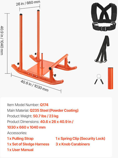 Vevor Power Sled 23kg SZXQCSSYZTZDK7YUC002V0