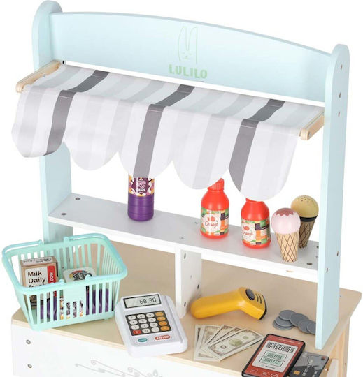 Wooden Grocery Store with Accessories 97x27x45