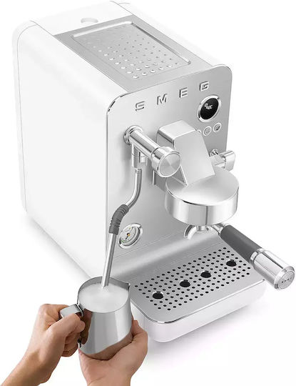 Smeg Automatic Espresso Machine 1700W Pressure 15bar for Cappuccino White EMC02WHMEU
