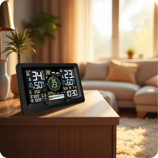 Berdsen BD-914 Drahtlos Wetterstation Digital Tischplatte Schwarz