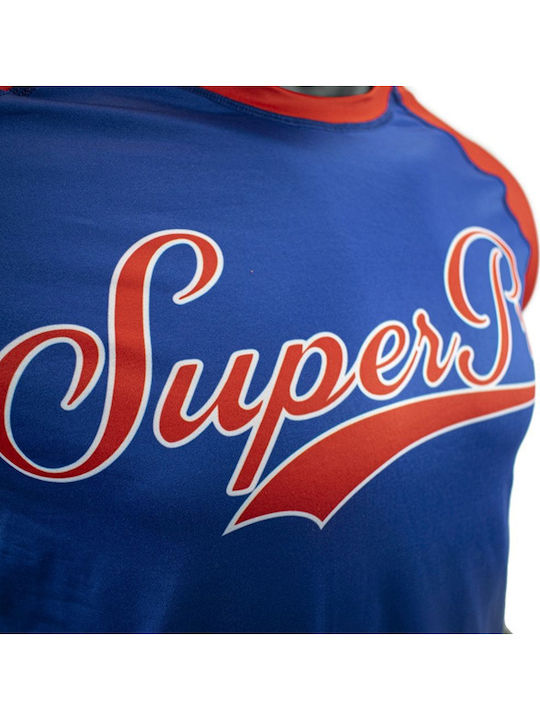 Superpro Ανδρική Κοντομάνικη Μπλούζα SP-SBL110-BL για Jiu-Jitsu Μπλε