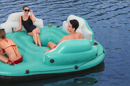 Bestway Φουσκωτό Νησί Θαλάσσης 5 Ατόμων Τιρκουάζ 300x275cm