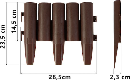 Plonos Bordură de Grădină în Culoarea Maro 28.5x23.5cm
