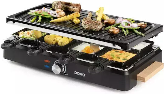 Domo Επιτραπέζια Ηλεκτρική Ψησταριά Raclette Λείας Πλάκας με Ρυθμιζόμενο Θερμοστάτη