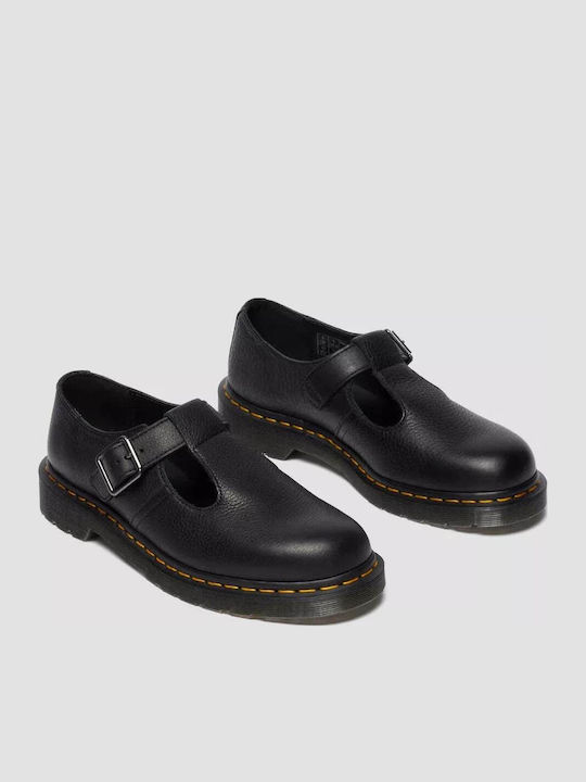 Leather Women's Black Ballerina Shoes