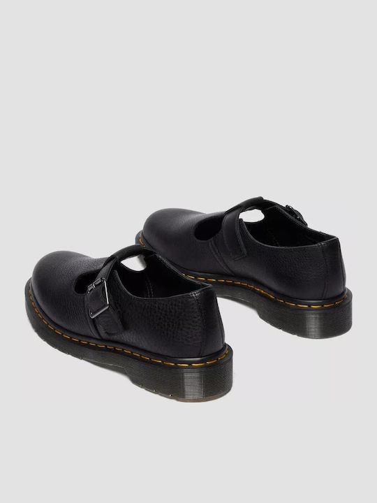 Leather Women's Black Ballerina Shoes