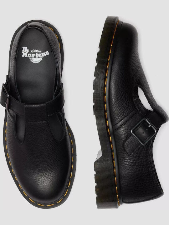 Leather Women's Black Ballerina Shoes