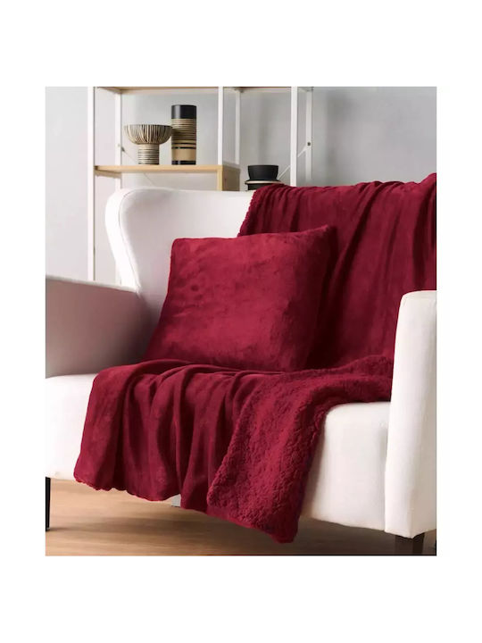 Kentia Stilvolle Ivanna Decke Sherpa Couch 130x170cm Rote
