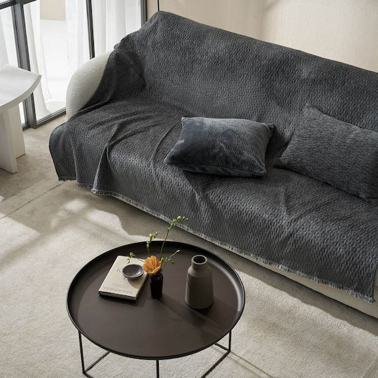 Gofis Home Ondine Ριχτάρι Πολυθρόνας Ζακάρ 180x175εκ. Γκρι 2007184114002