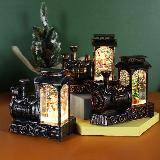 Christmas Decorative Train Lighted with Santa Claus 11.5x6x12.5cm