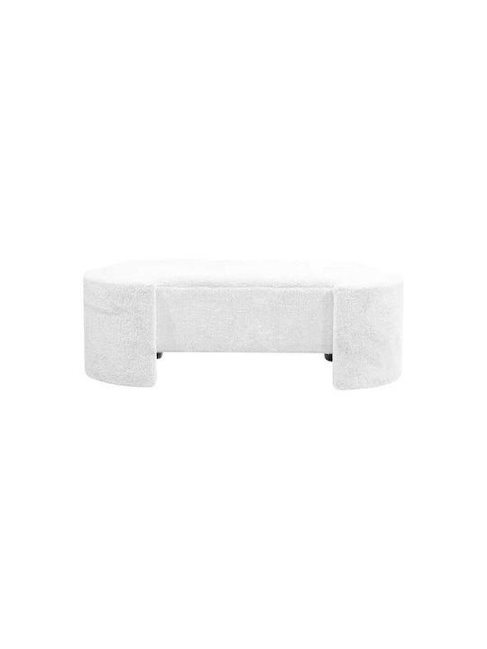 Bancă Zem Pesaro Albă Cu Spațiu De Depozitare 100x46x35cm