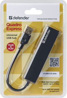 Defender USB Хъб 4 Порта USB 3.0 с Връзка USB-A