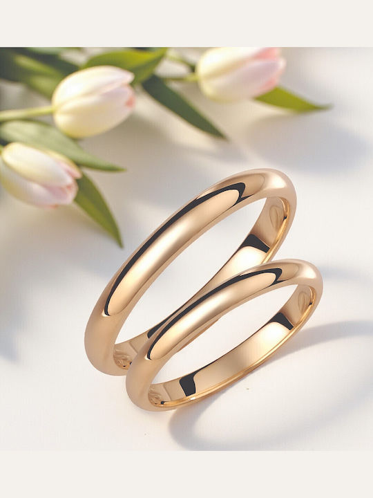 Valauro Wedding Rings Yellow Gold 14K – Width 2.5mm