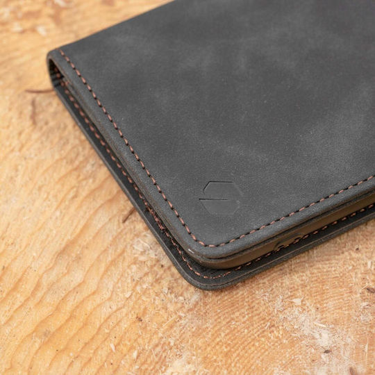 Spacecase Leather and Silicone Wallet Black (Oppo Reno 14 Pro)