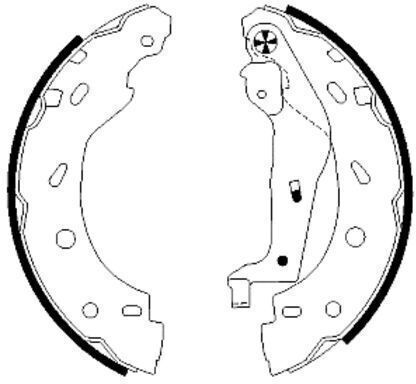 Brake Shoe Set Smart Cabrio 00-04 City Coupe 98-04 Crossblade 02-03 ForTwo Cabrio-coupe 04- Roadster 03-05 192098 4514230008 192098-10734
