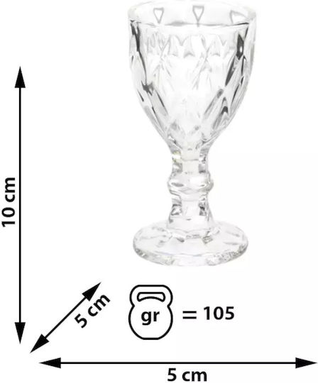 Set de pahare din Sticlă 60ml 6buc