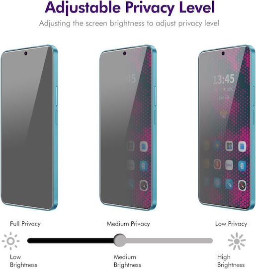 Enkay Privacy Full Face Tempered Glass Μαύρο (Moto G86)