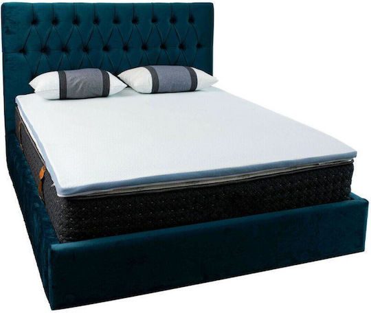 Como felt & wadding producers Mattress Topper Cool Gel Semi-Double Memory Foam with Removable Cover 110x190x4cm