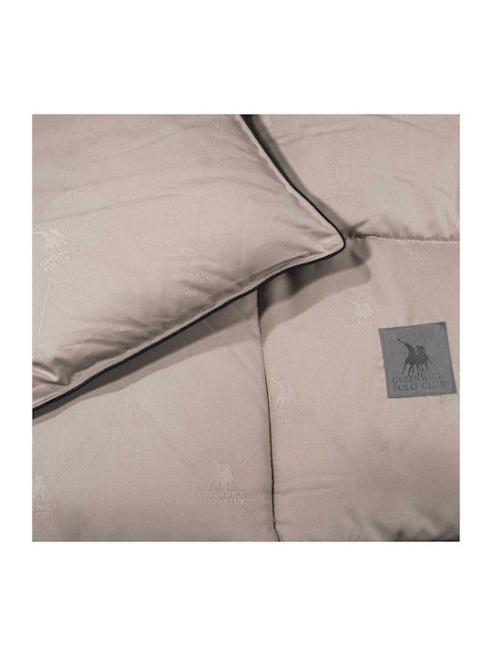 Greenwich Polo Club Duvet Single with Microfiber Filling 160x240cm 4445 Taupe 550 GSMGsm 10.5 togs Togs