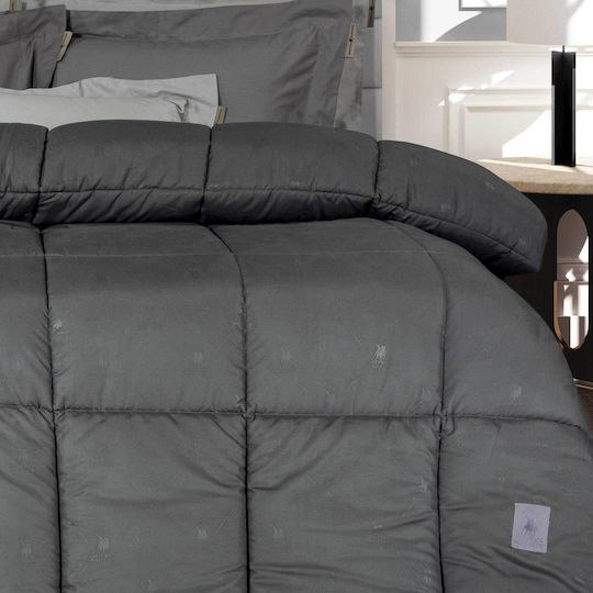 Greenwich Polo Club Πάπλωμα Μονό με Γέμιση Microfiber 160x240εκ. 4447 Dark Grey 550 GSM 10.5 togs