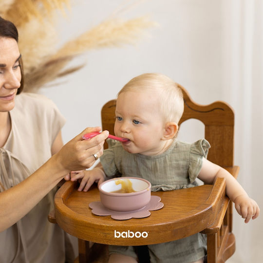 Baboo Baby Food Bowl made of Silicone Pink