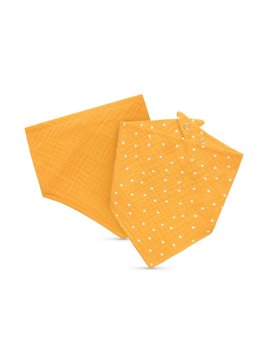 Baboo Baby Burp Cloth Portocaliu 25x25εκ. 2buc