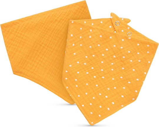 Baboo Baby Burp Cloth Portocaliu 25x25εκ. 2buc