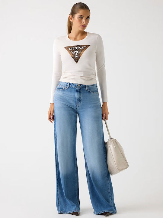 Women's Long Sleeve Beige Blouse