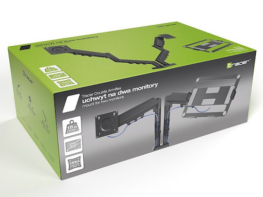 Tracer Double Armflex Halterung Auf dem Schreibtisch für 2 Monitore bis 32" mit Arm
