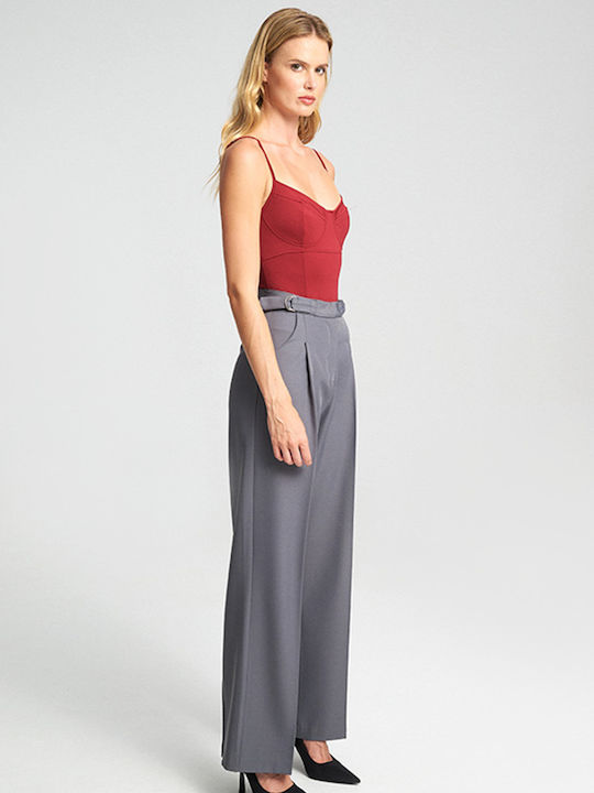 Kendra Women's Fabric Trousers Grey
