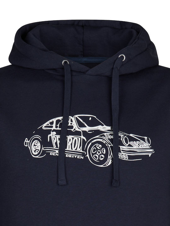 Sweatshirt with Hood Petrol Blue