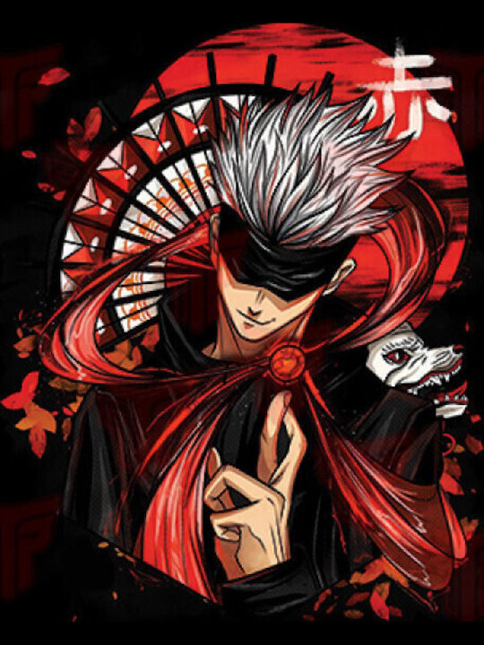 Takeposition Мъжка Тениска Anime Jujutsu Kaisen Gojo Черна 100% Памук
