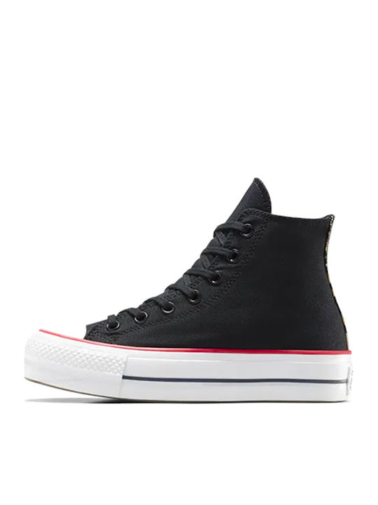 Converse Chuck Taylor All Star Lift Platform Sneakers Black / White / Red Converse Chuck Taylor All Star Lift Platform Sneakers Black / White / Red