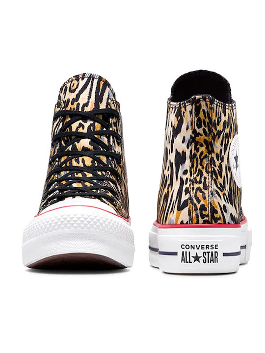 Chuck Taylor All Star Lift Platform Damen Sneakers Schwarz / Tan / Weiß