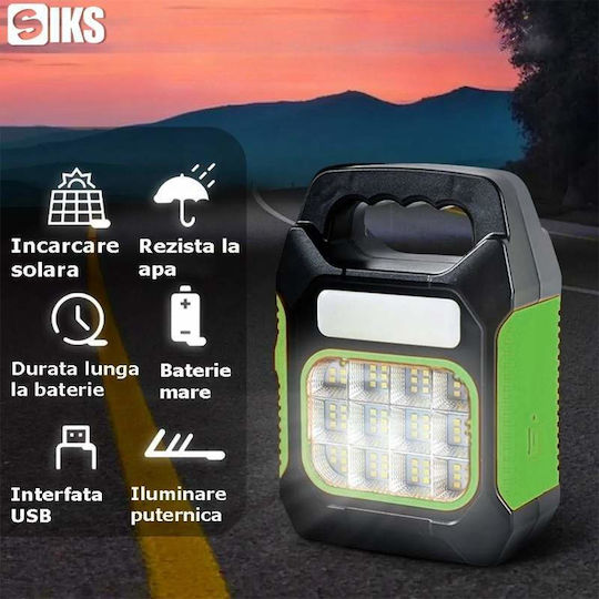 Solarleuchte Ampel mit Grün Licht IP44