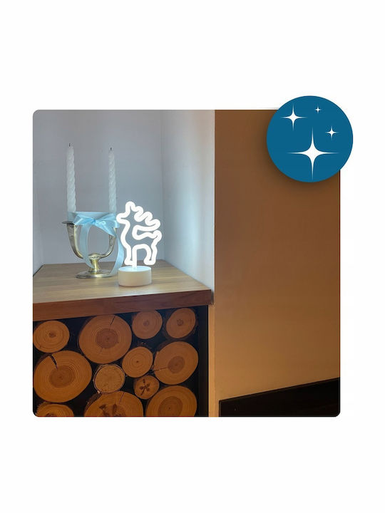 Χριστουγεννιάτικη Διακοσμητική Λάμπα με Τάρανδο 11.5x21cm
