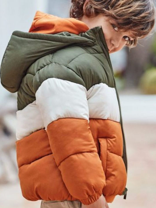 Kids' Casual Jacket Short with Hood Multicolour