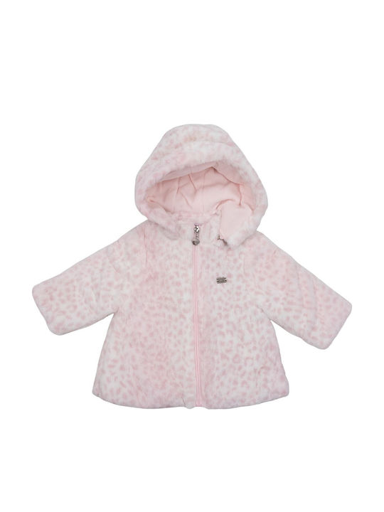 Kids' Fur with Hood Pink