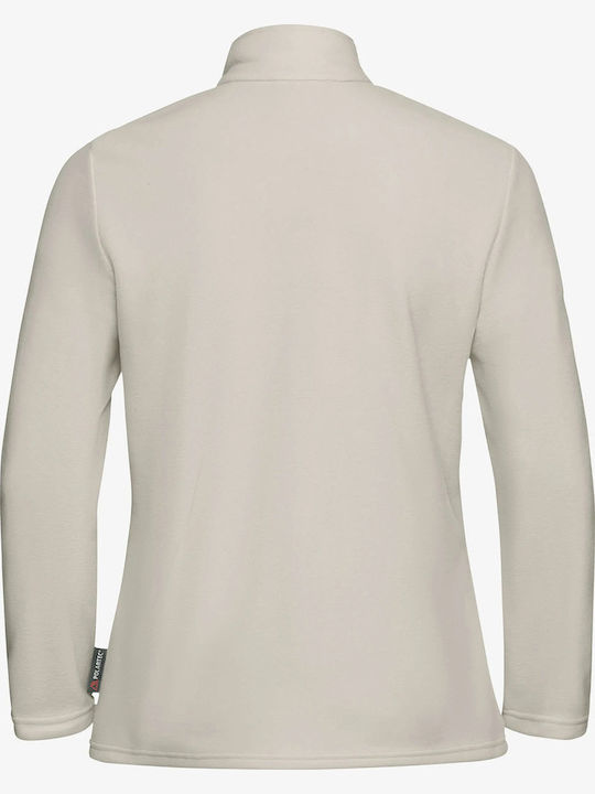 Fleece Γυναικεία Ζακέτα σε Μπεζ Χρώμα