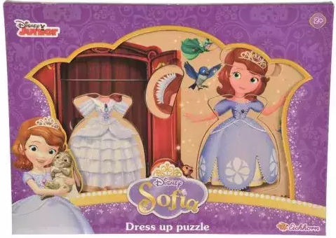 Дървено Детски Пъзел с Шипове Princess Sofia 13бр Eichhorn
