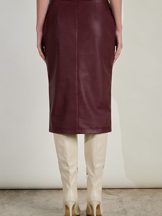 Midi Skirt Burgundy