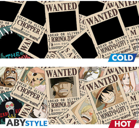 Abysse One Piece Wanted Heat Straw Hat Crew Change Mug Ceramic 460ml